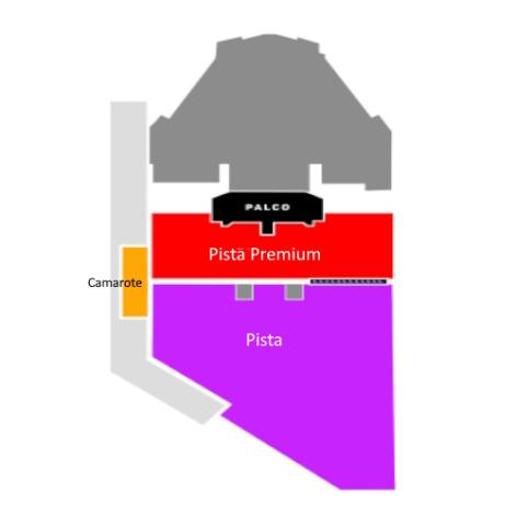 Mapa Arena Opus - Setores