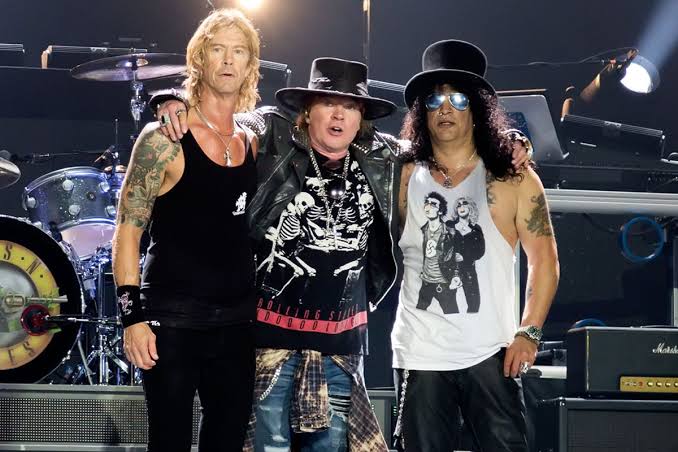 Duff McKagan, Axl Rose e Slash juntos